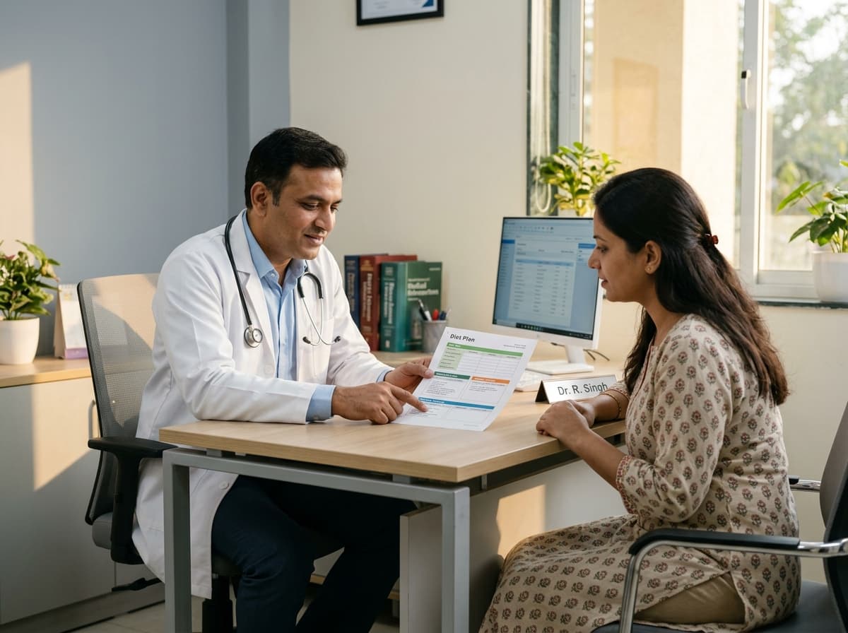 Doctor discussing a weight management plan with a patient in Bhopal